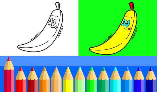 Coloring book - fruits and vegetables