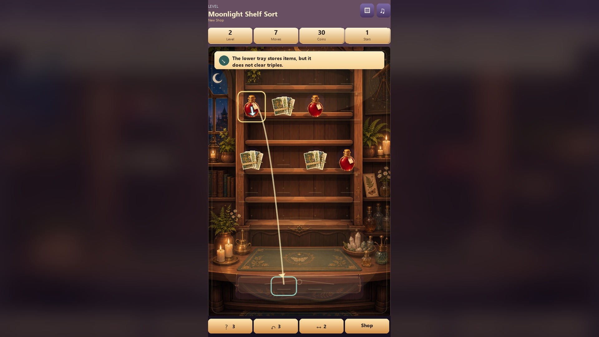 Moonlight Shelf Sort — screenshot 1