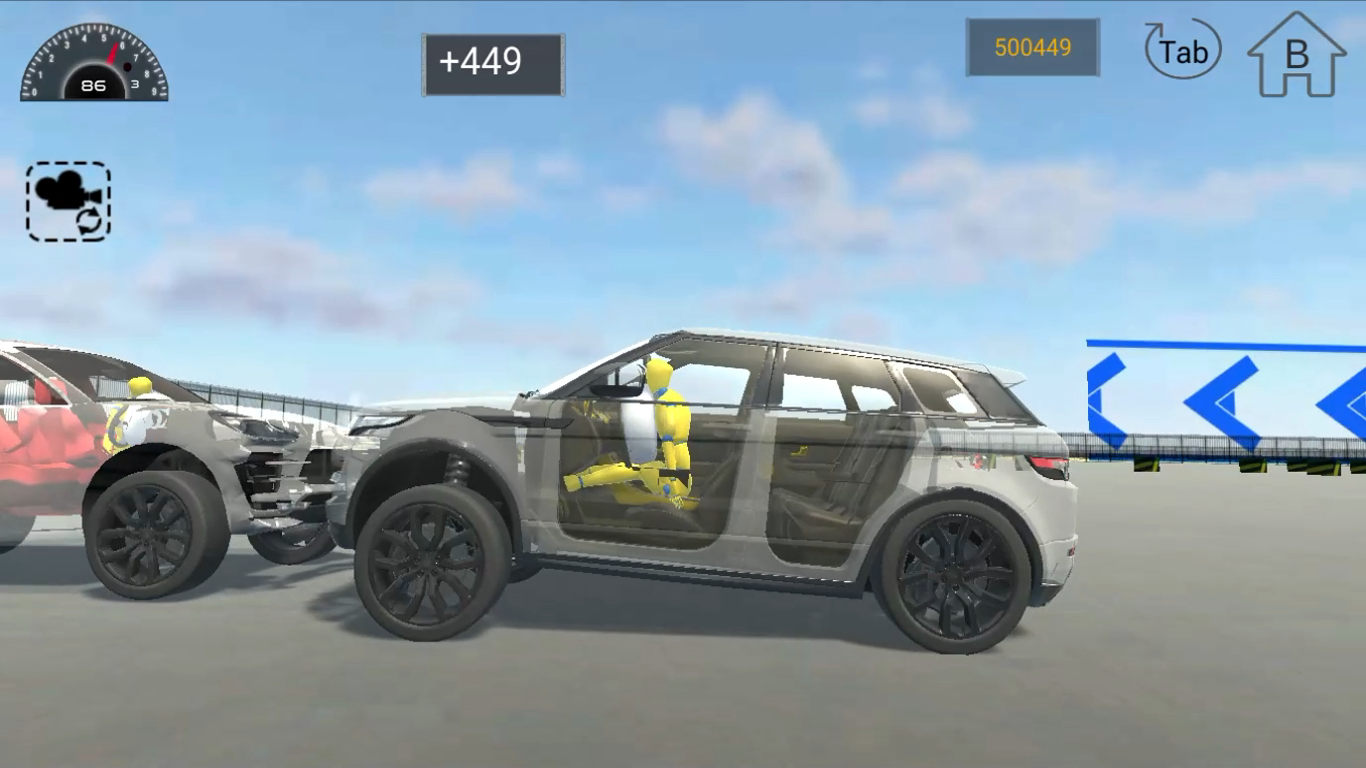 Airbags and Ragdoll dummies in cars screenshot