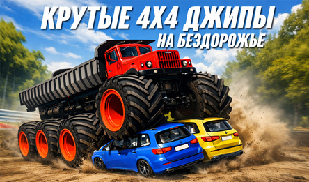 Крутые 4х4 джипы на бездорожье