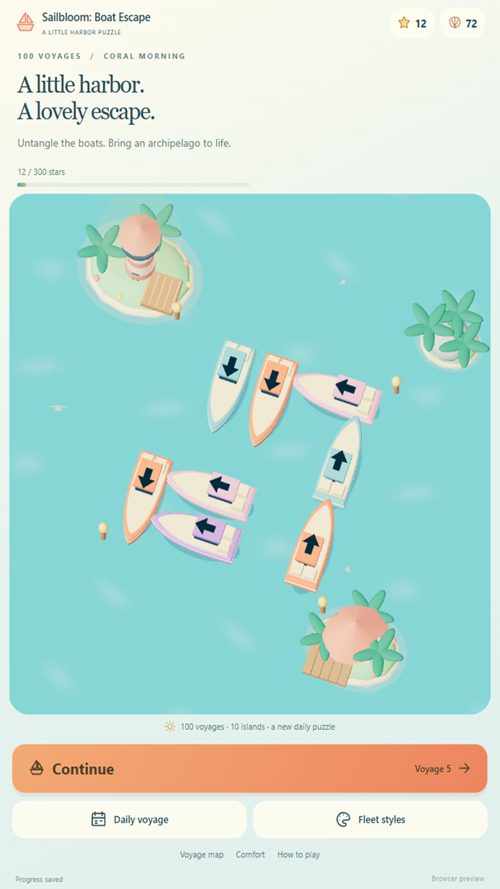 Sailbloom: Boat Escape screenshot 4