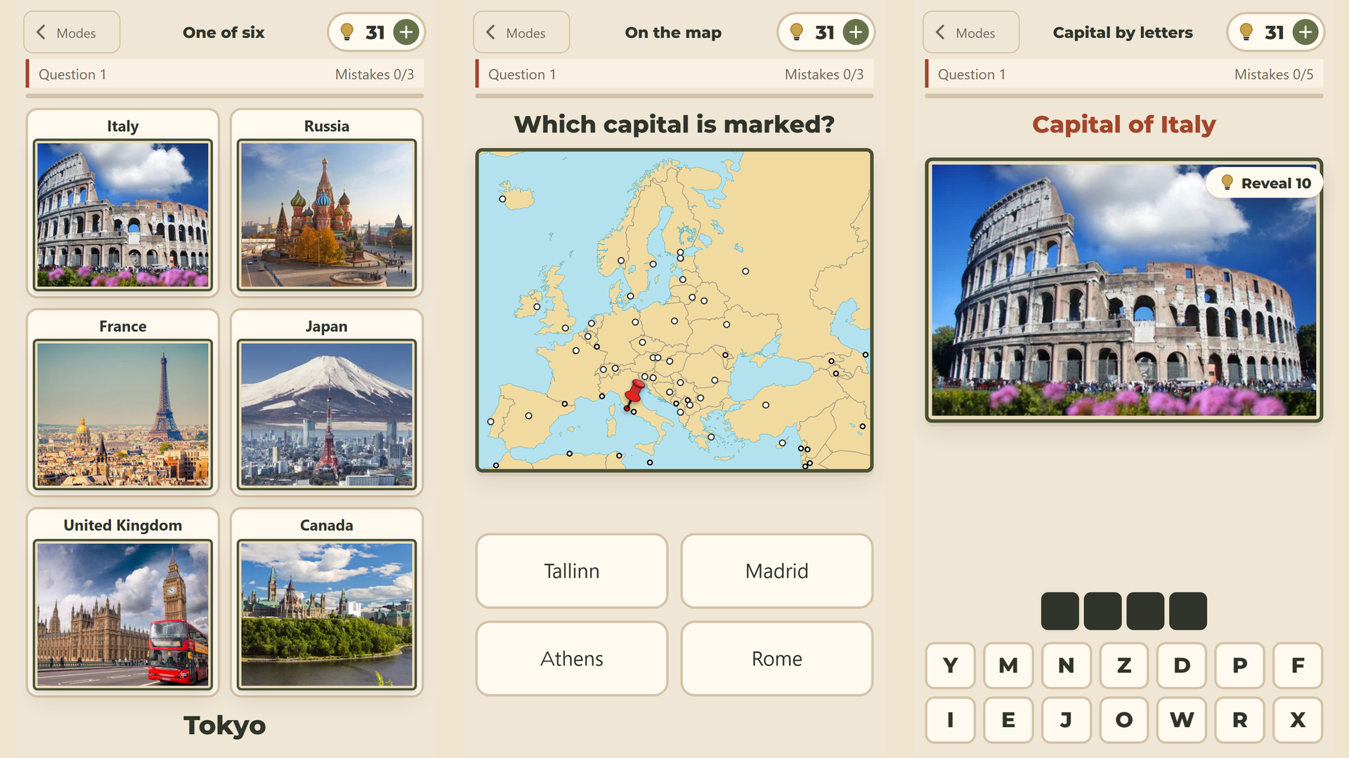 World Capitals Quiz screenshot 2