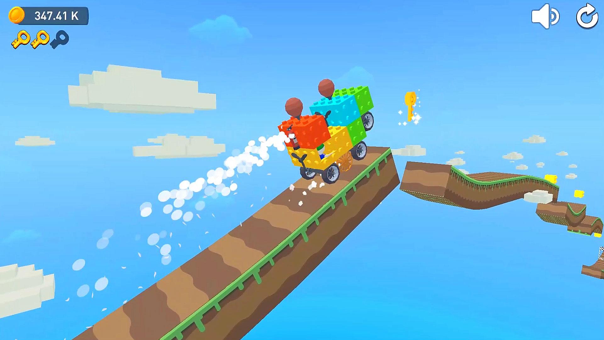 Crafting car out of blocks screenshot