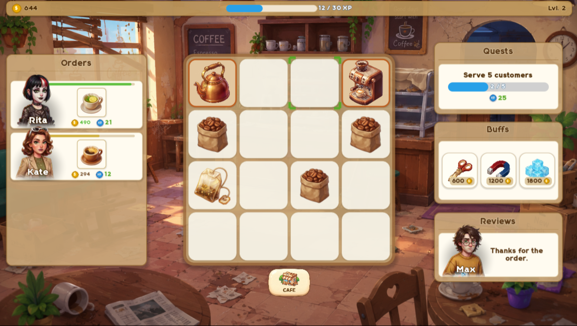 Coffee Shop: Merge Items — screenshot 1