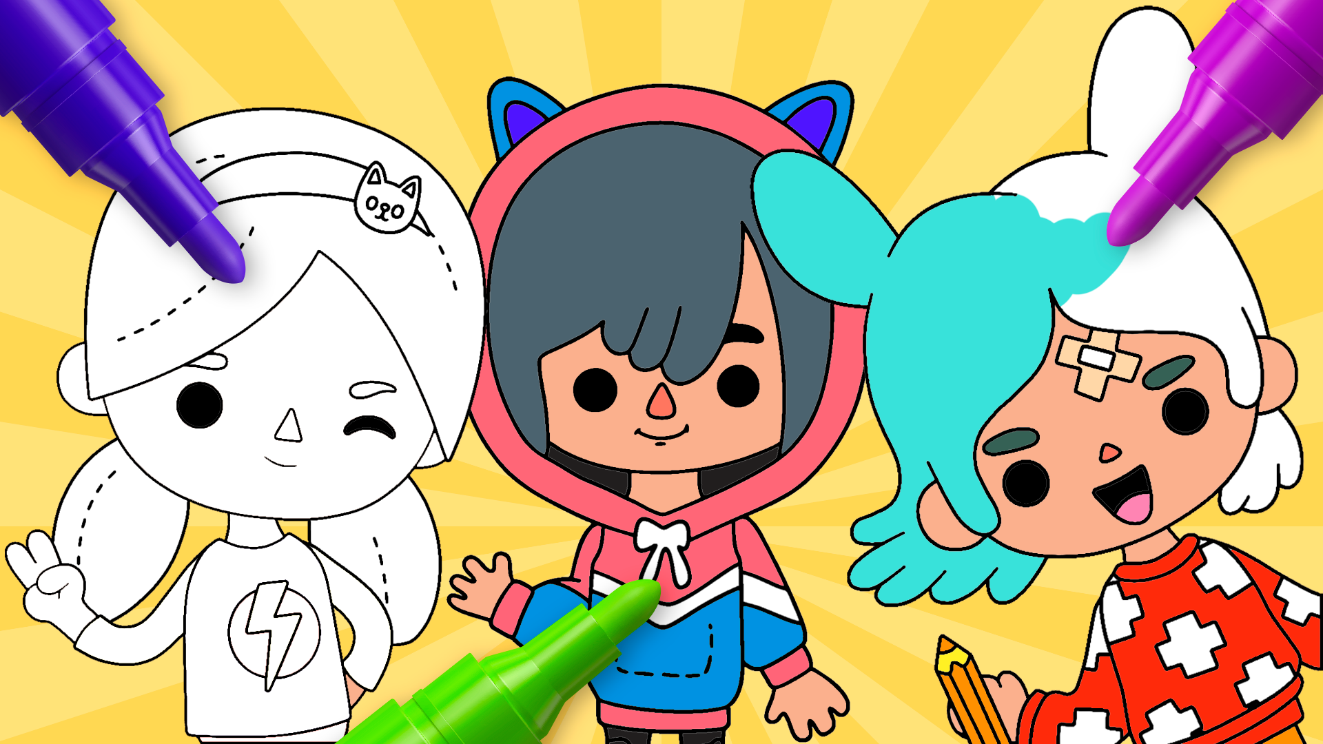 Toca Skins: Coloring for Girls screenshot