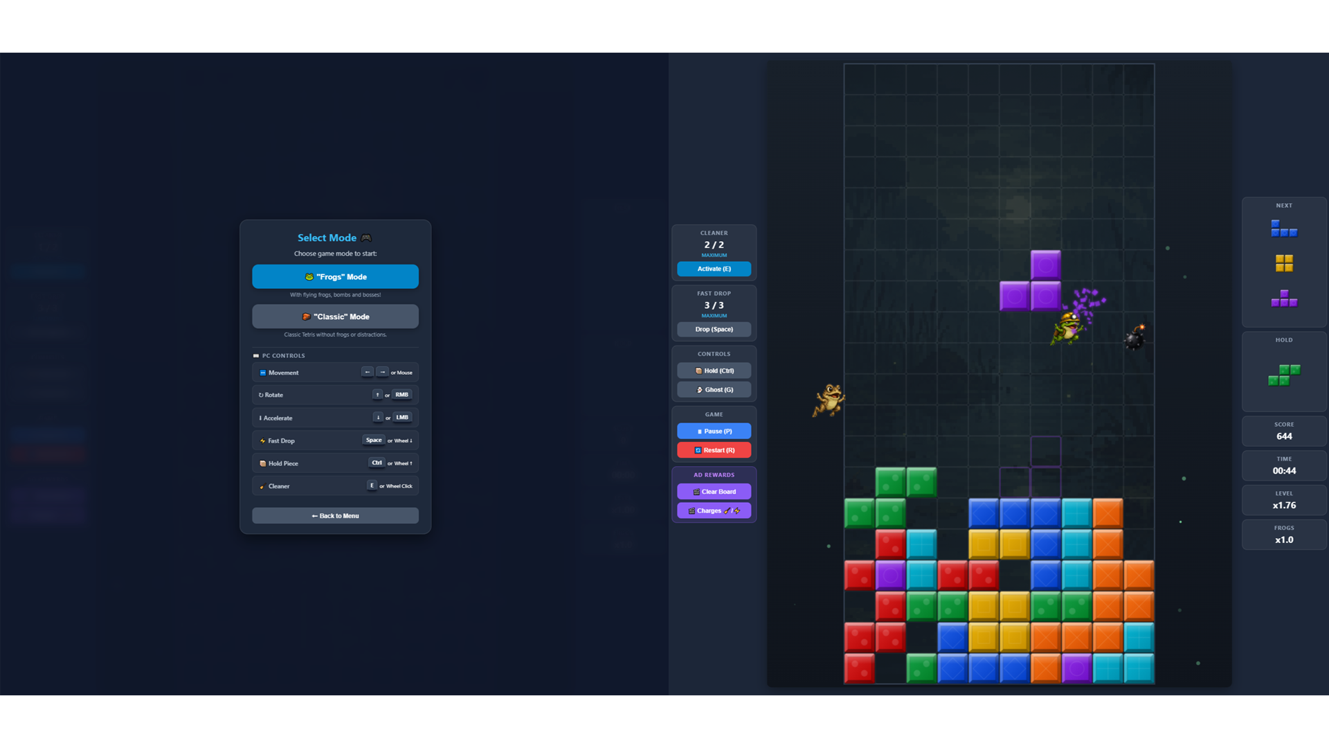 Blocks against frogs — screenshot 1