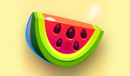 Merge the fruits to reach the watermelon
