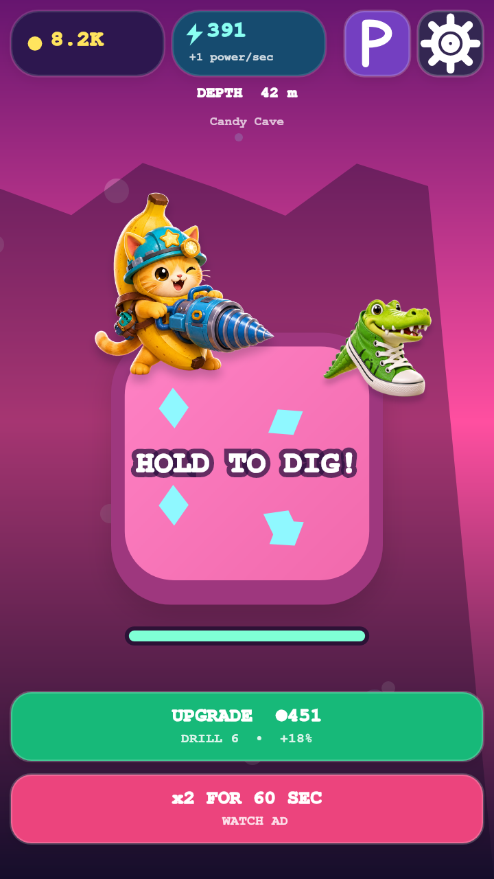 Meme Digger! +1 Power Every Second screenshot 4