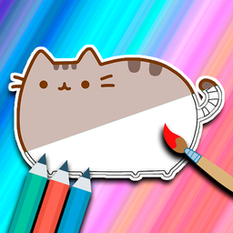 Раскрась Кота Пушина