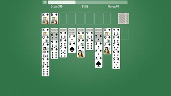 Spider Solitaire: 1, 2 or 4 suits