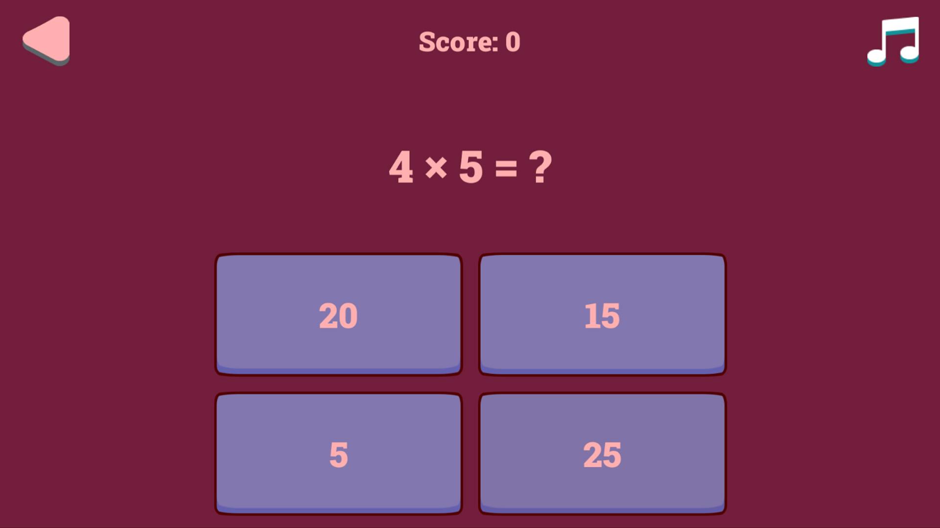 Multiplication Table: School screenshot