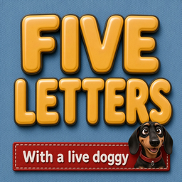 Five letters with a live doggy