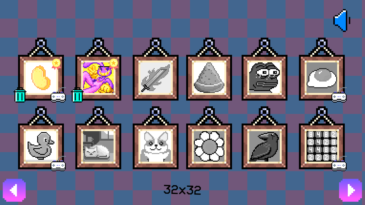 Coloring by numbers: Colored pixel screenshot