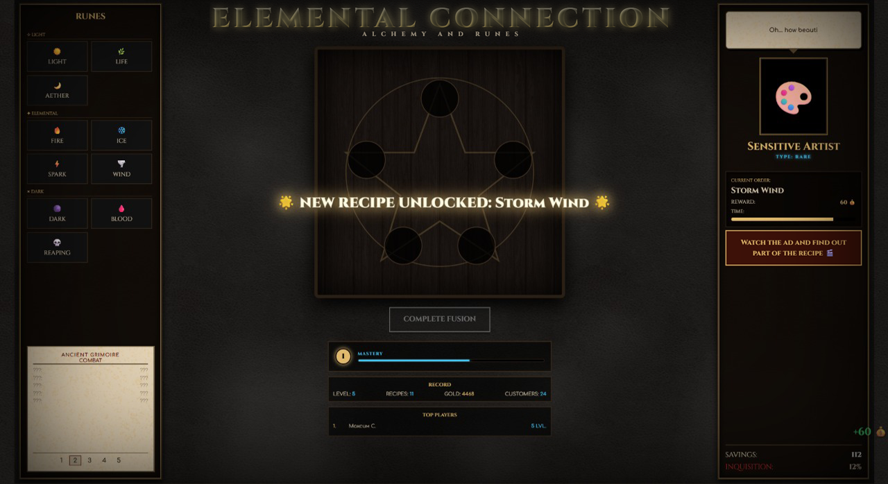 Elemental Connection: Alchemy and Runes — screenshot 4