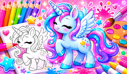 Draw a Pony: ASMR coloring book