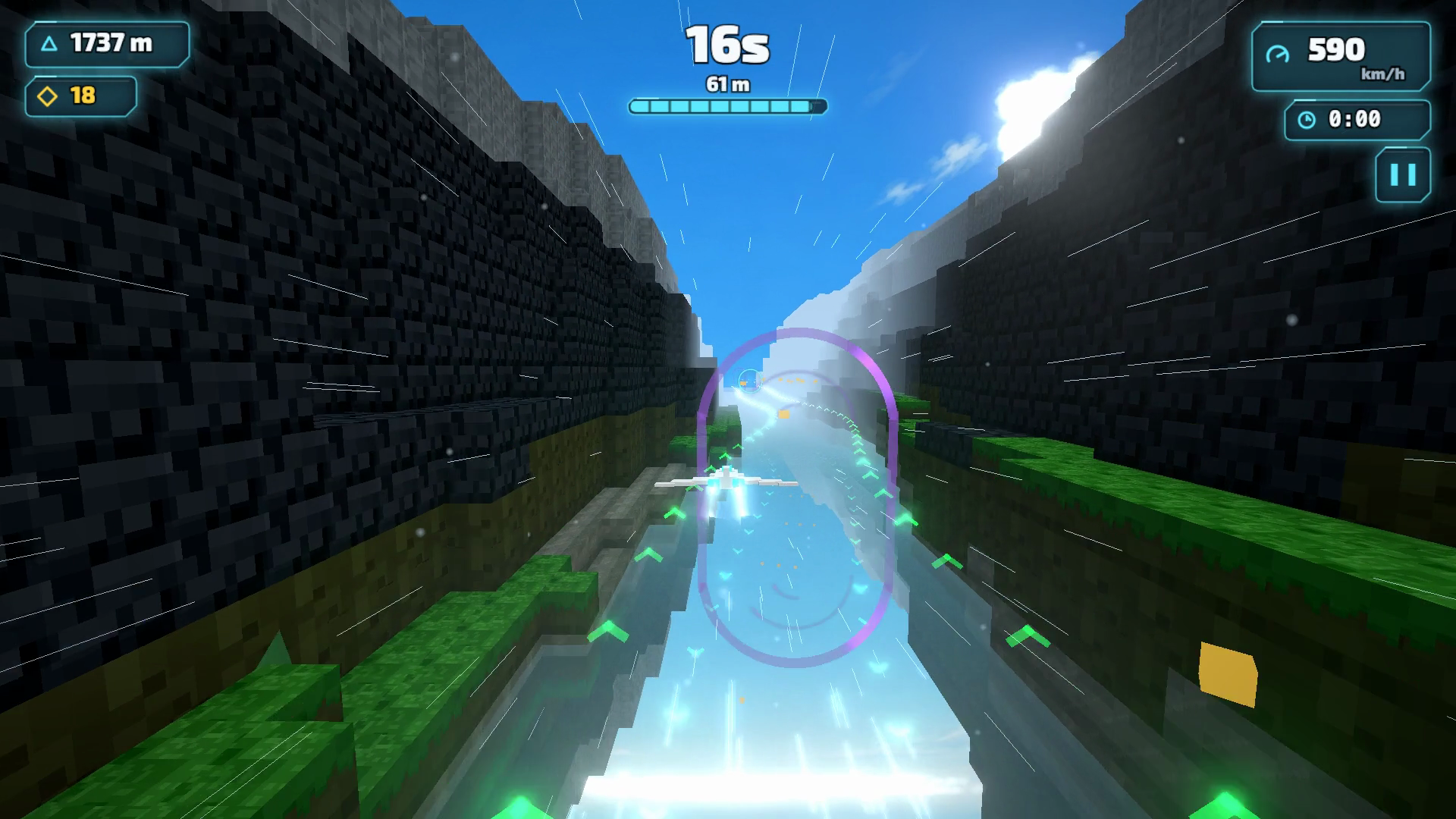 Speed Canyon: Voxel Rush — screenshot 1