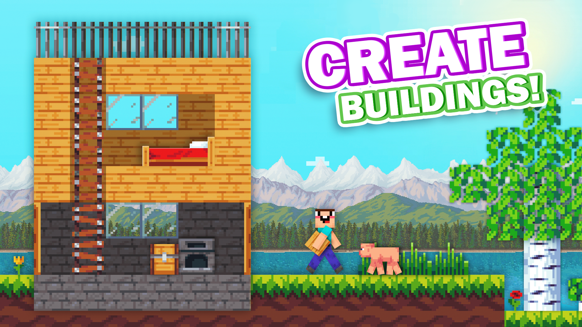 Mine 2D: Survival Herobrine screenshot
