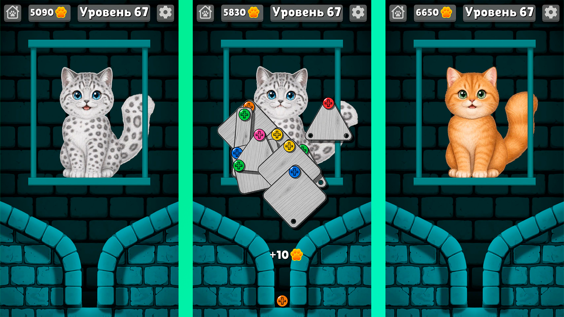 Спаси котят: Головоломка с винтами — screenshot 1