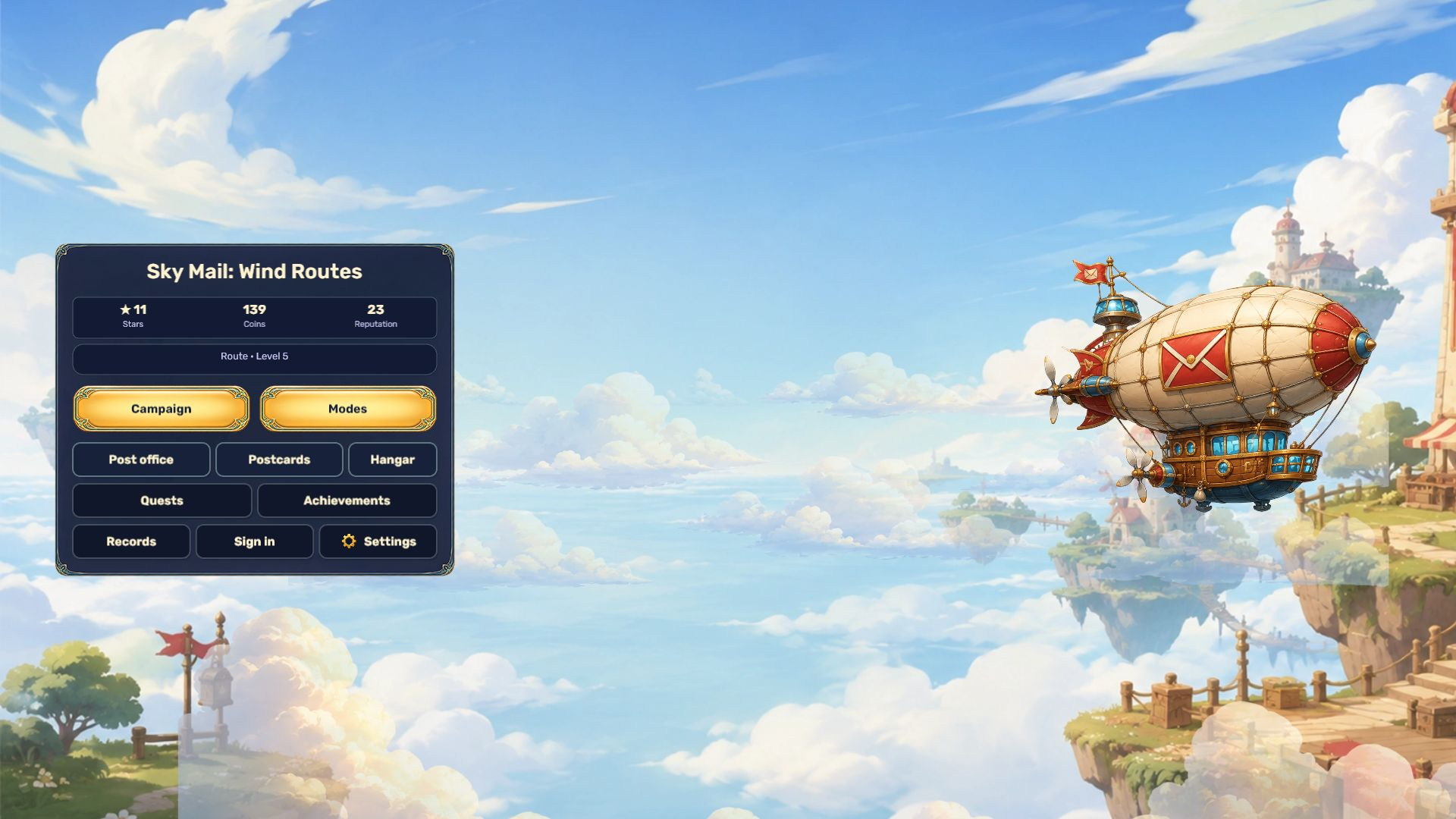 Sky Mail: Wind Routes — screenshot 2
