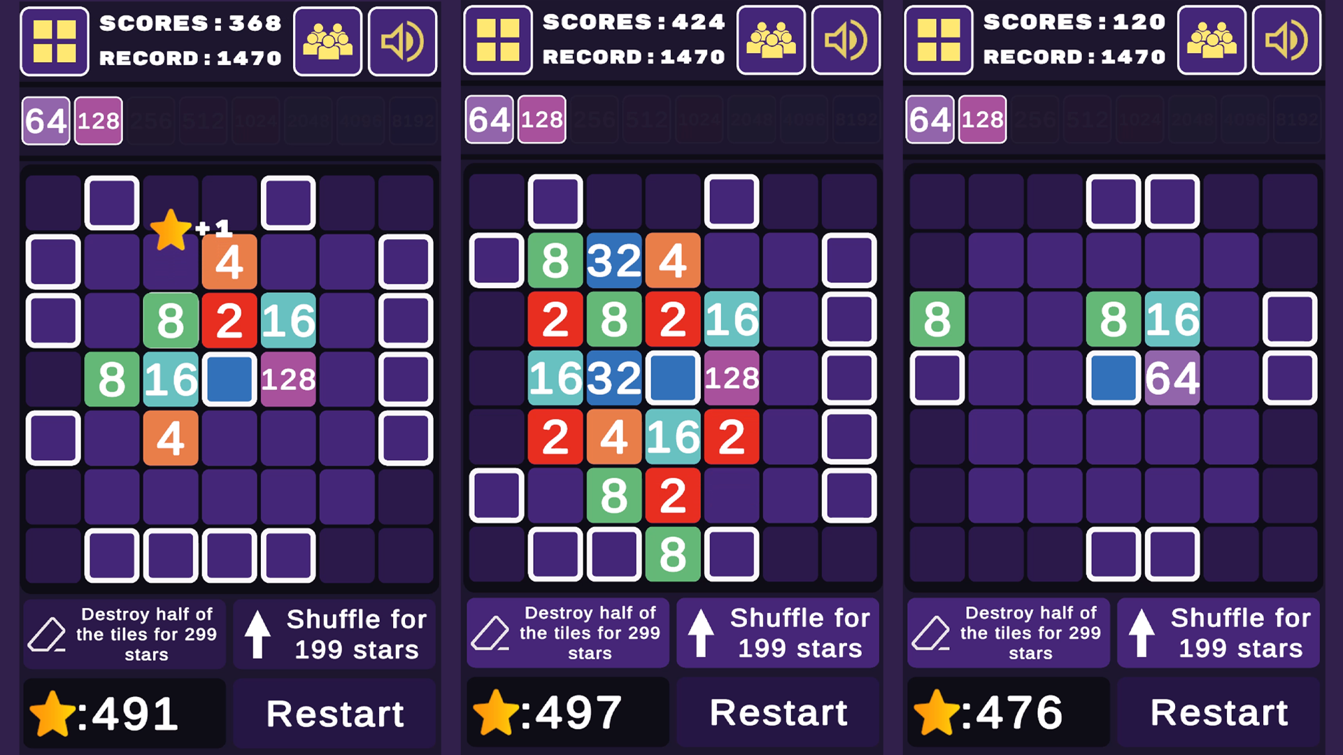 2048: Merging from all sides | X2 — screenshot 2