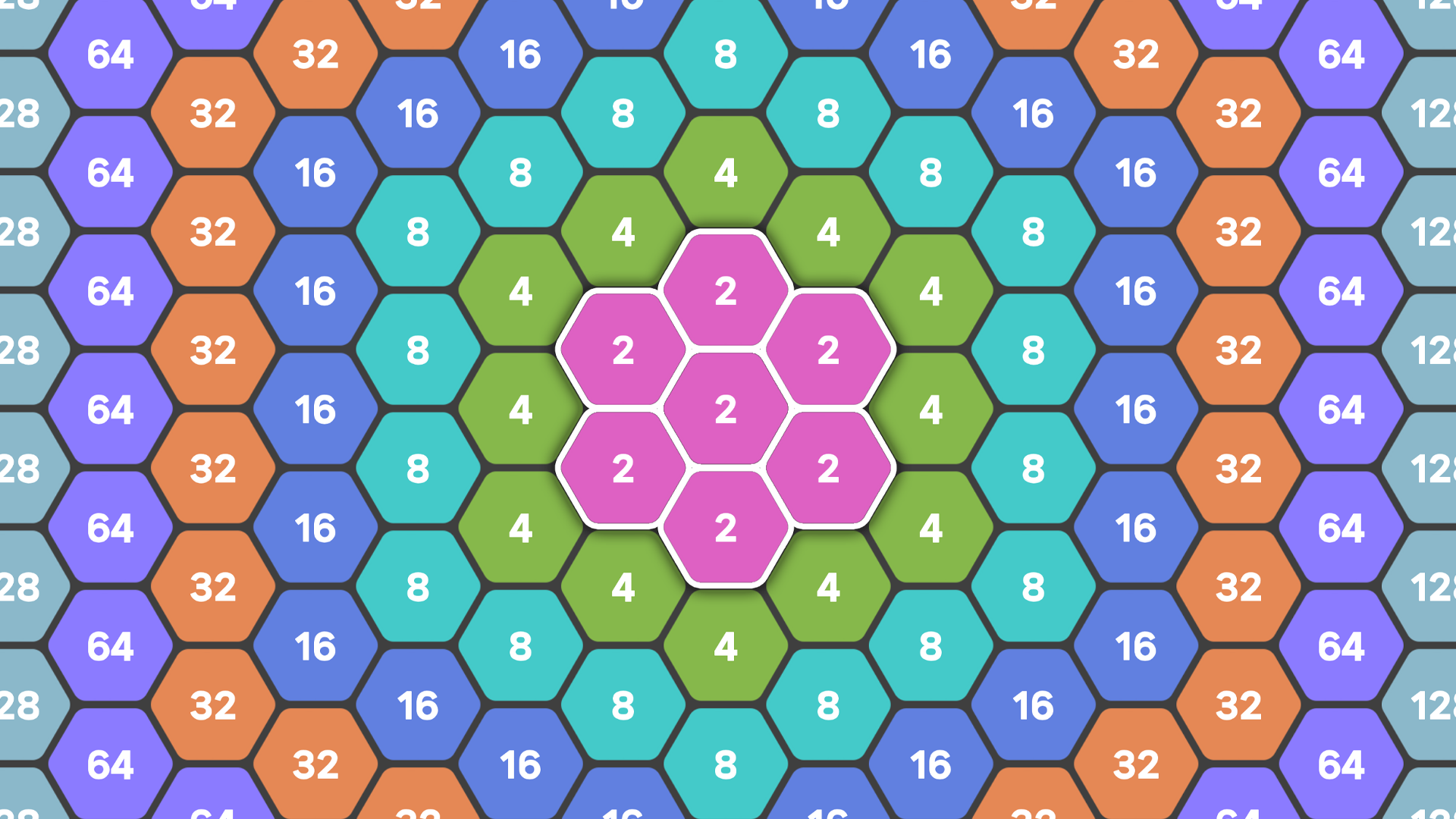 Hexa Blast 2048 screenshot
