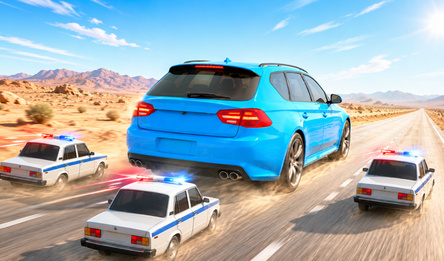 Chasing a big car