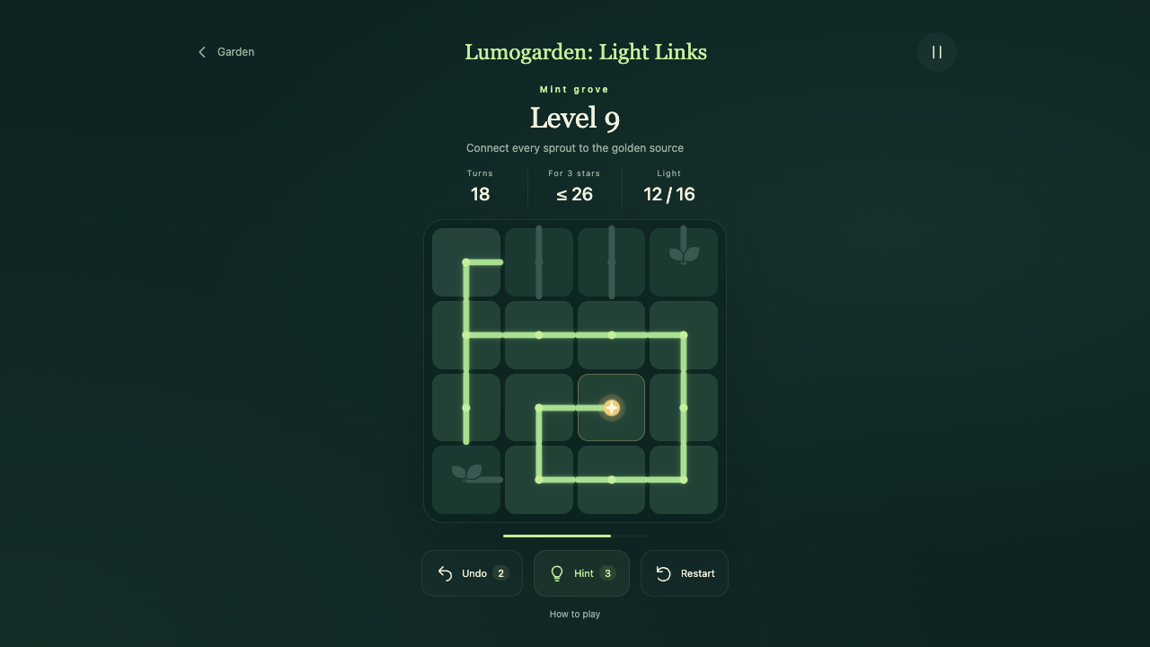 Lumogarden: Light Links — screenshot 1
