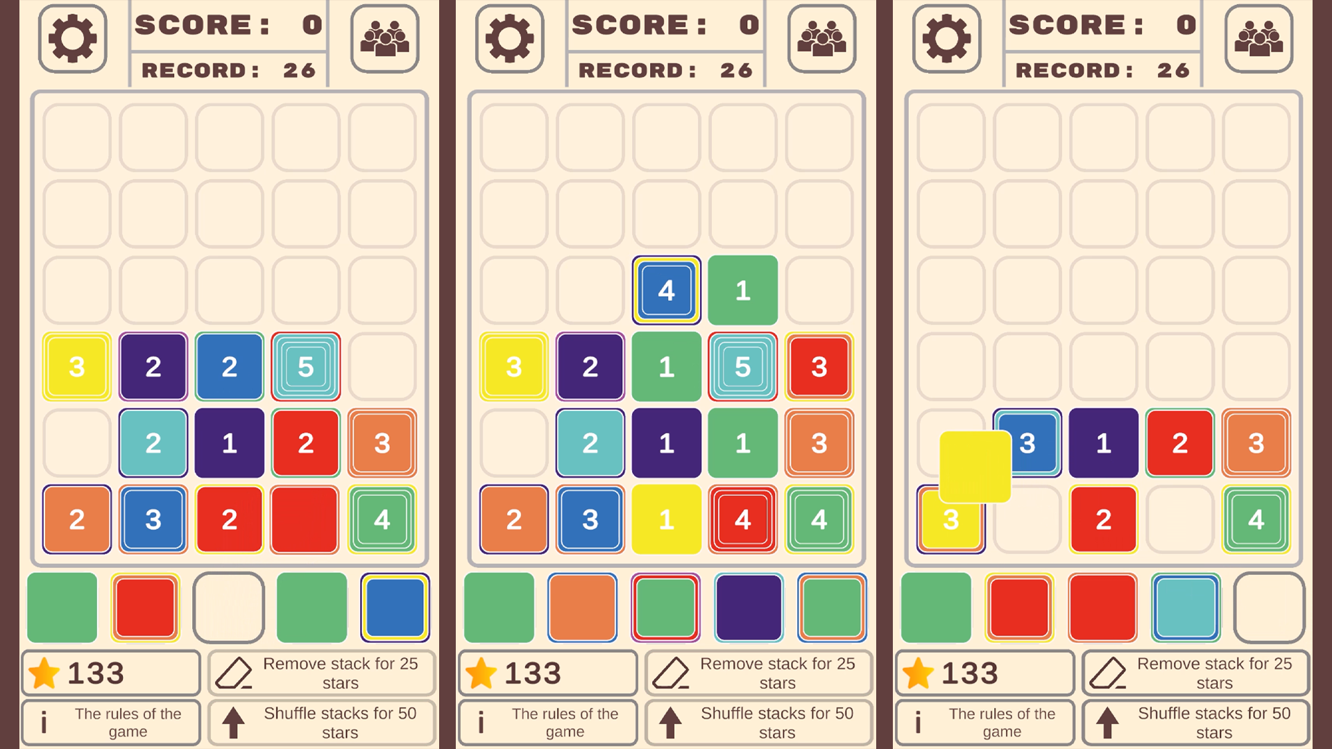 Colored tiles : stacks of colored tiles — screenshot 2