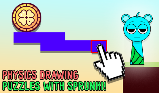 Physics drawing puzzles with Sprunki!  loading=