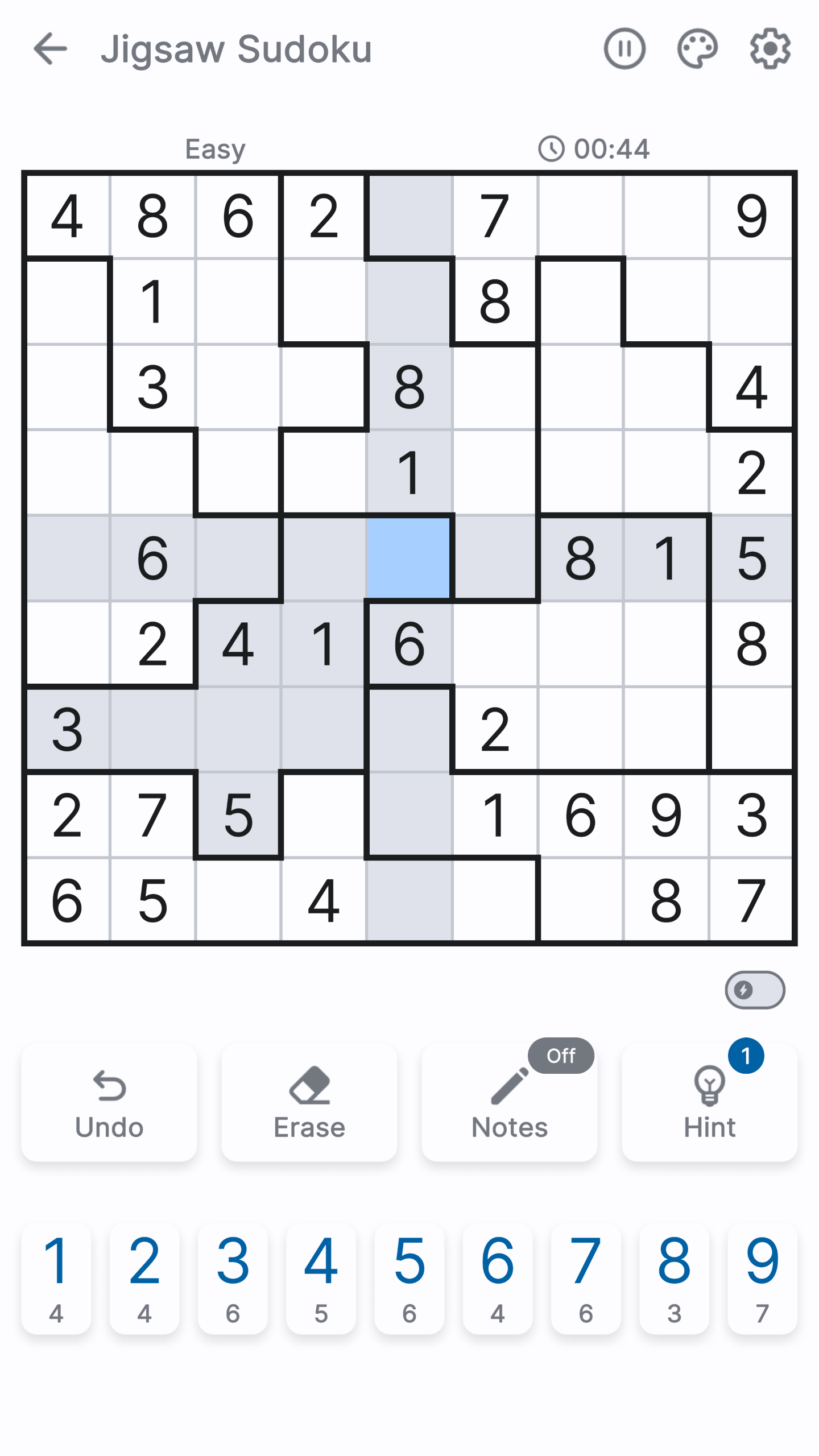 Jigsaw Sudoku screenshot 3