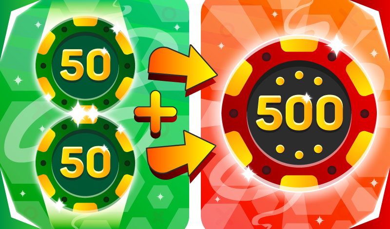 Merging chips. Get to 500! Game 🕹️ Play Free Online | PLIX.GG