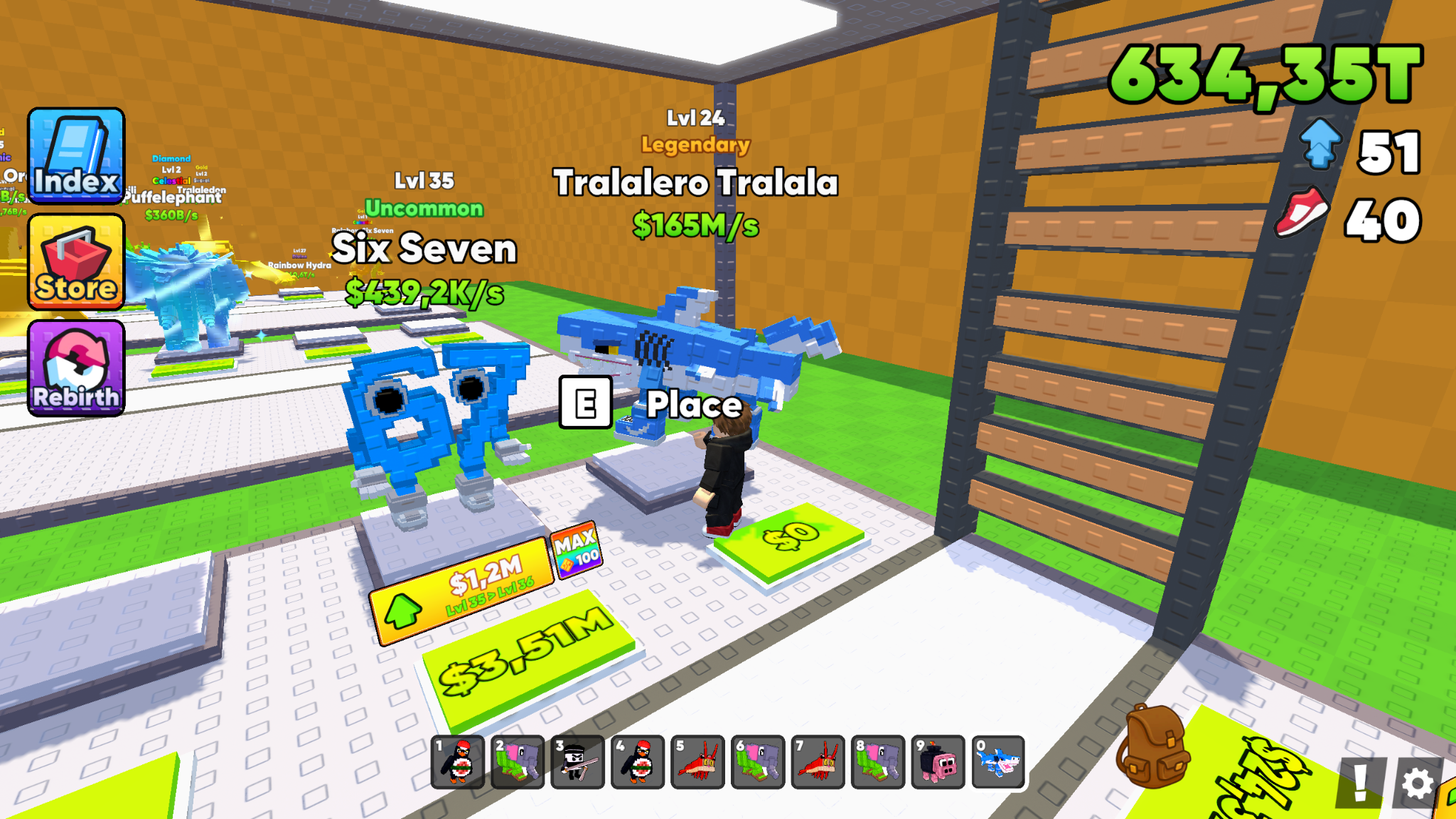 Collect Brainrots on a Skateboard Online screenshot