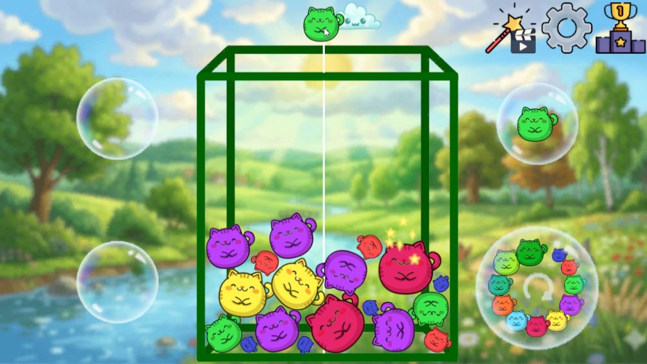 Relaxing Cute Cats: Merge — screenshot 2