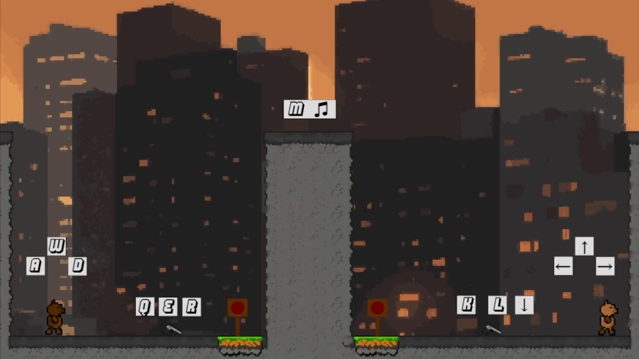 Capybaras with a Guns. A two-player game. screenshot