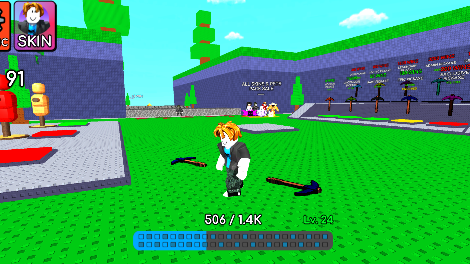+1 Spin Pickaxe and Destroy Blocks 3D Obby Tycoon — screenshot 1