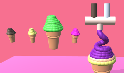 Ice cream shop. Make an ice cream