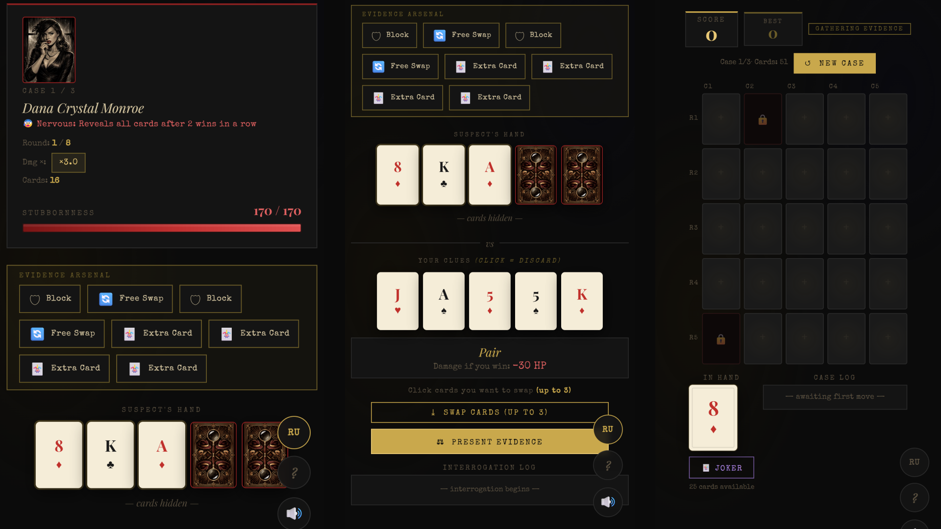 Detective Poker: Noir — screenshot 1