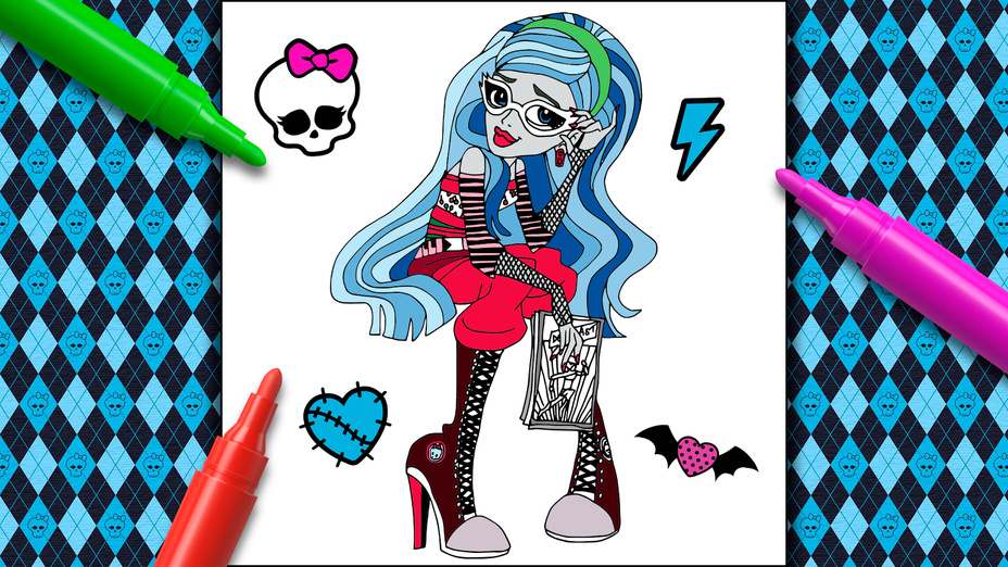 Ragazze Mostro: Colorare e Adesivi - Screenshot 6