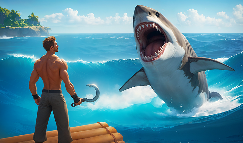 Survival Game on a Raft - Try to Survive game cover