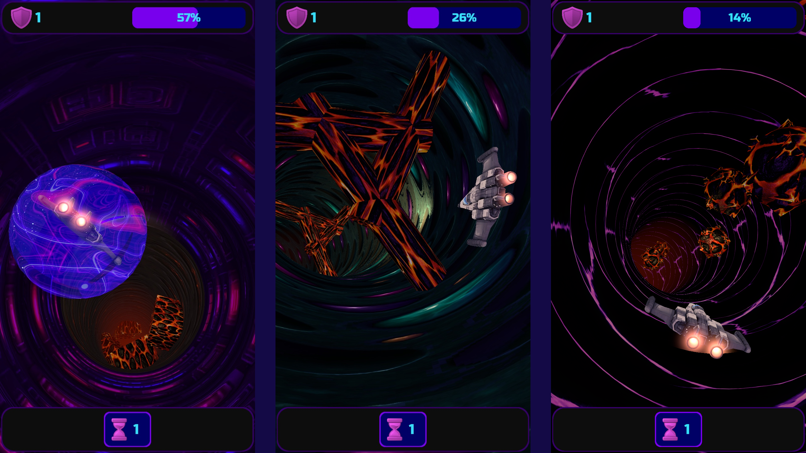 WarpRifter: Космический туннель — screenshot 1