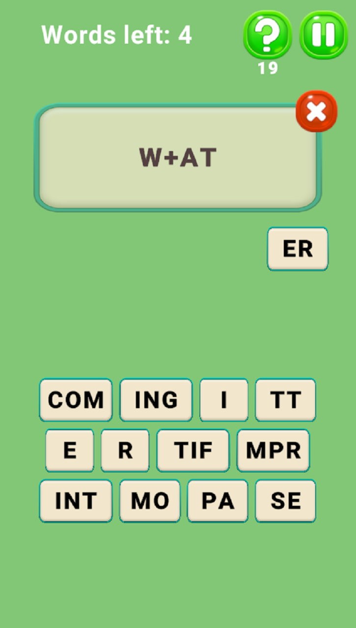 Word Pieces - Build Words from Fragments screenshot 3