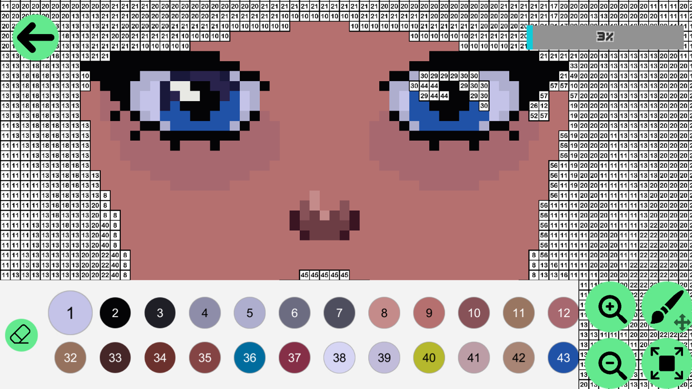 Color by number: Barbie screenshot