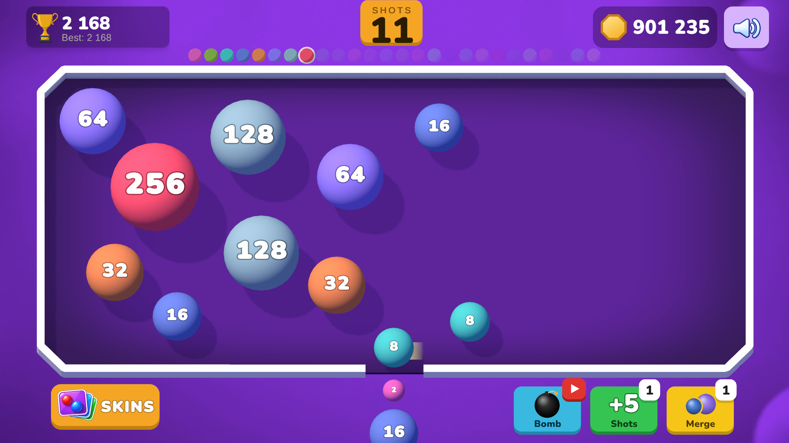 Ball merge 2048 screenshot 1