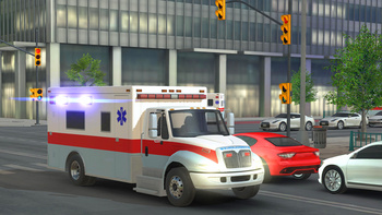 City Ambulance Car Driving