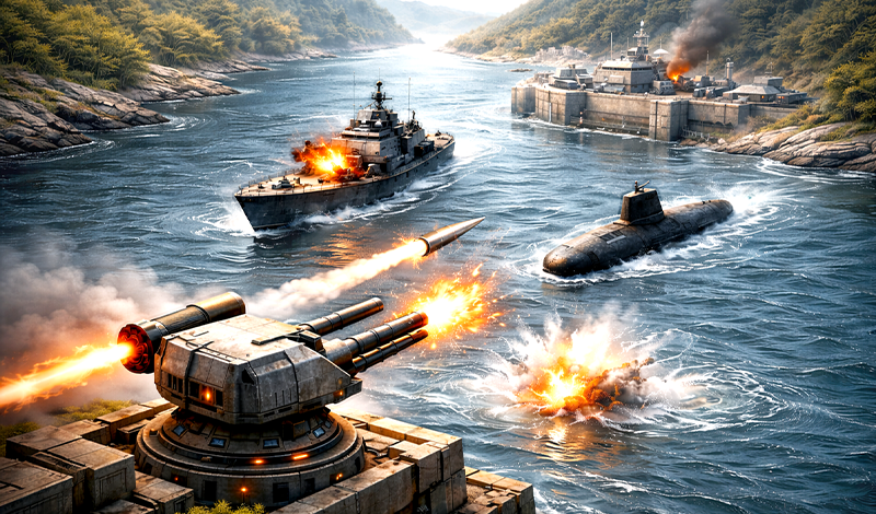 Naval war ships are attack! Tower base defense game cover