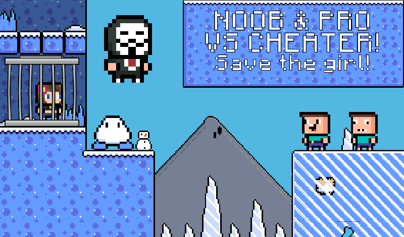 NOOB & PRO vs CHEATER! Save the girl! game cover