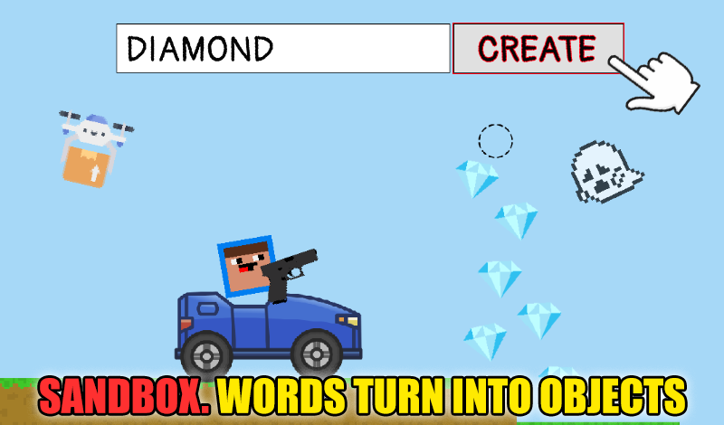 Sandbox. Words turn into objects game cover