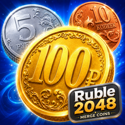 Ruble 2048: Merge Coins