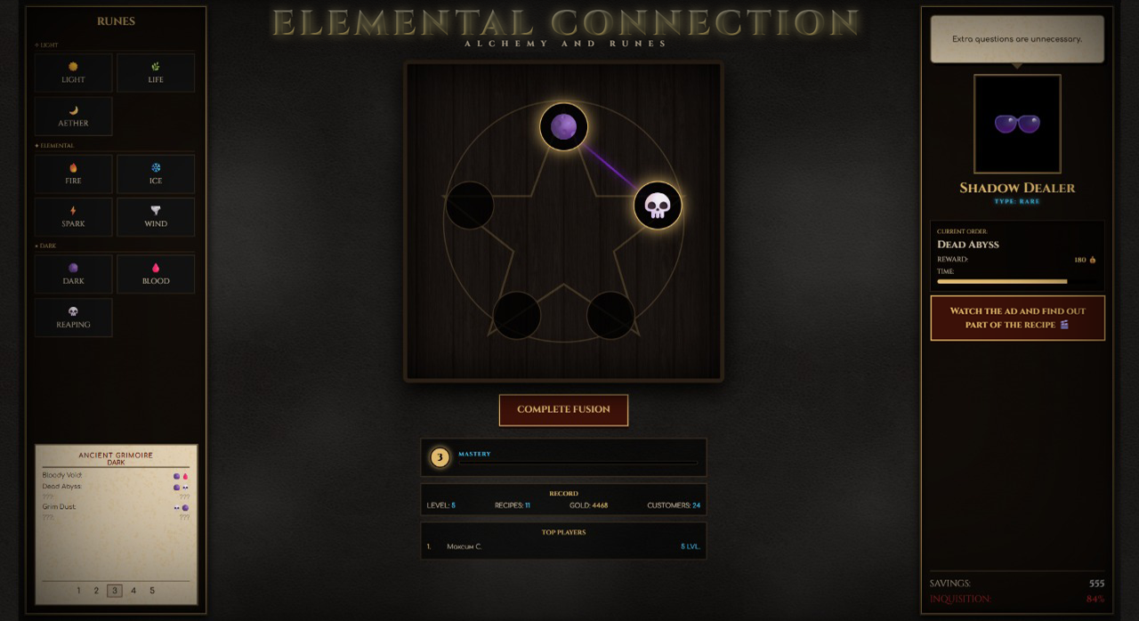 Elemental Connection: Alchemy and Runes — screenshot 1