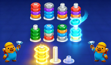 Super Sort: Color Nuts Puzzle